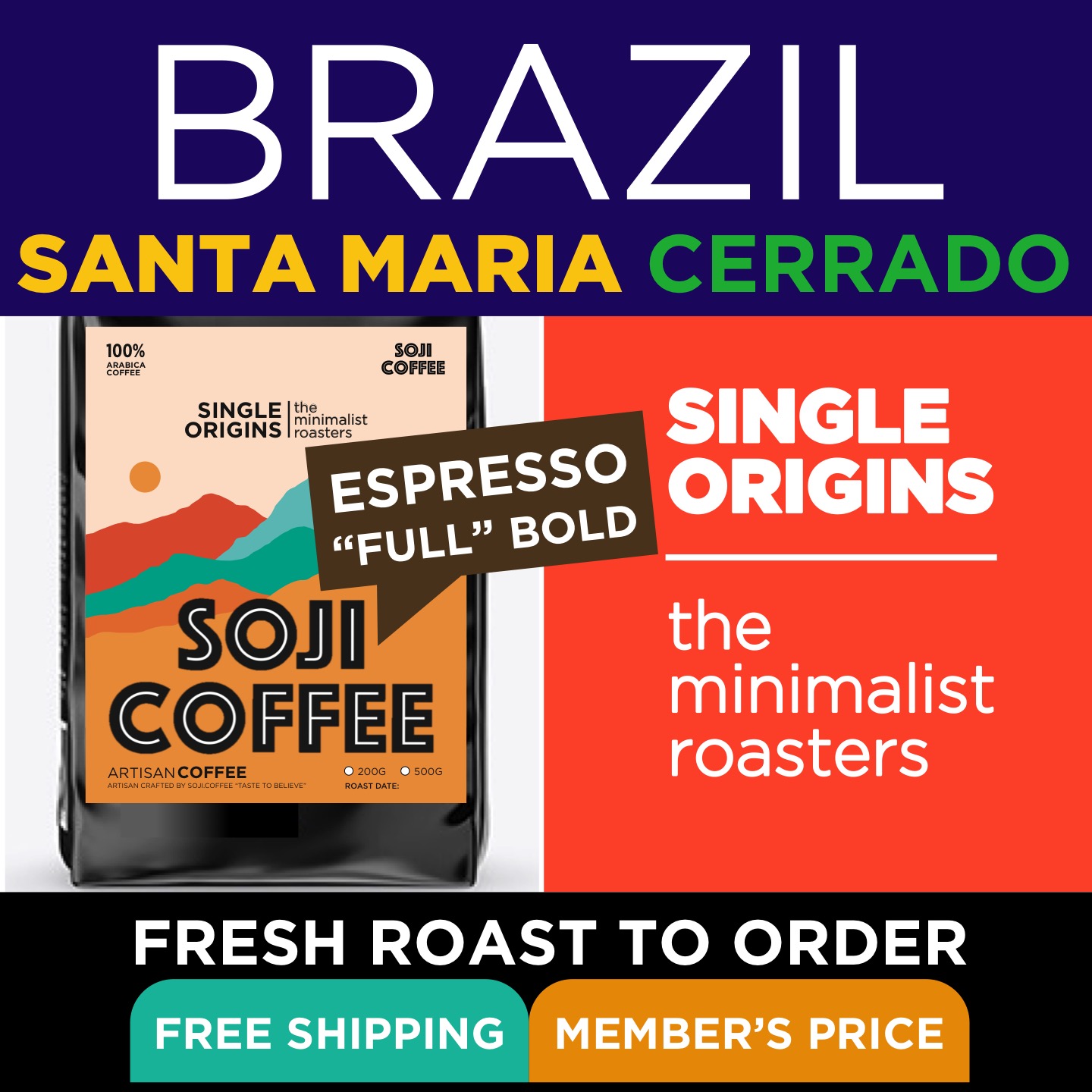 Brazil Santa Maria Cerrado Soji Coffee Roasters