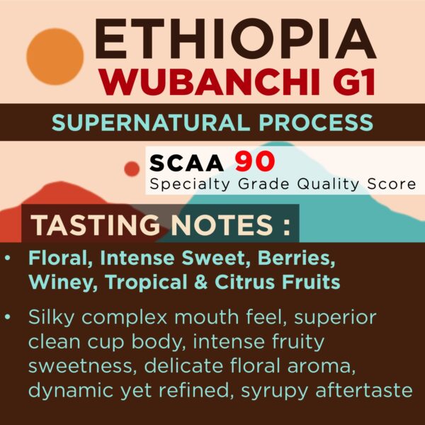 ETHIOPIA WUBANCHI G1 [SUPERNATURAL] (Fruity) Med Roast Specialty Grade - Image 2